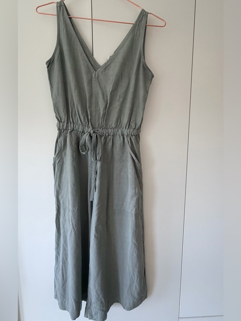 GAP Sleeveless Jumpsuit  in Sage Green